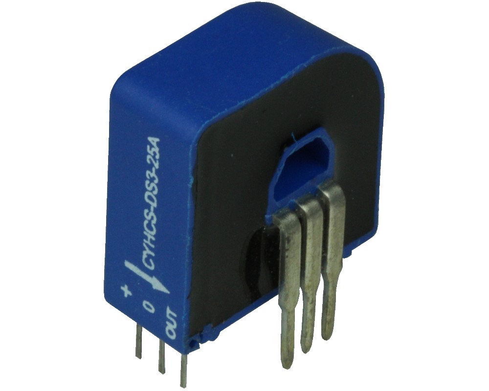 Hall-Effekt AC/DC Stromsensor mit geschlossener Kreisstruktur CYHCS-DS3, Ausgangssignal: 1.65 V DC ± 0.625 V AC/DC, Versorgungsspannung: +3.3 V DC, Fenster: 6,6 x 4,3 mm
