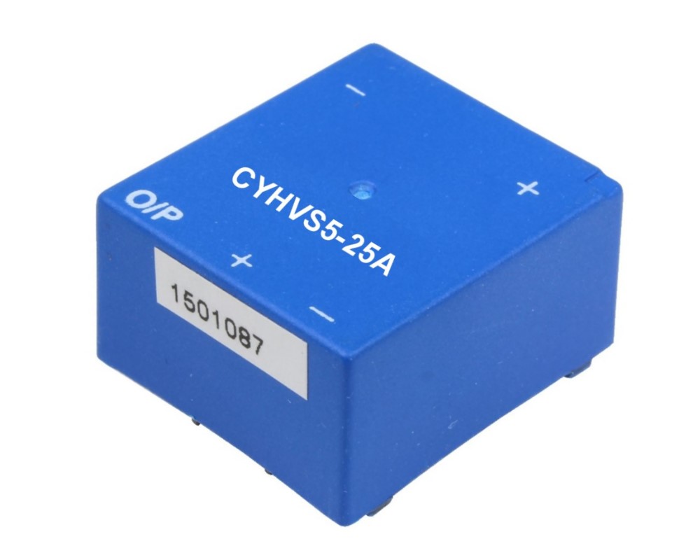 Hall Effect Voltage Sensor CYHVS5-25A, Output: ±25 mA AC/DC, Power Supply: ±15 V DC, Measuring range: 0 ~ 1500 V AC/DC