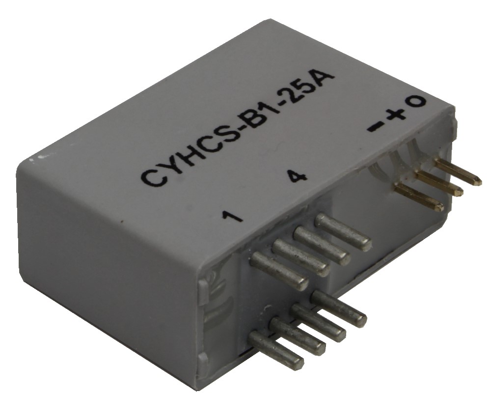 Hall Effekt AC/DC Stromsensor mit geschlossener Kreisstruktur CYHCS-B1-25A, Ausgangssignal: 25 mA  AC/DC, Versorgungsspannung: ±15 V DC