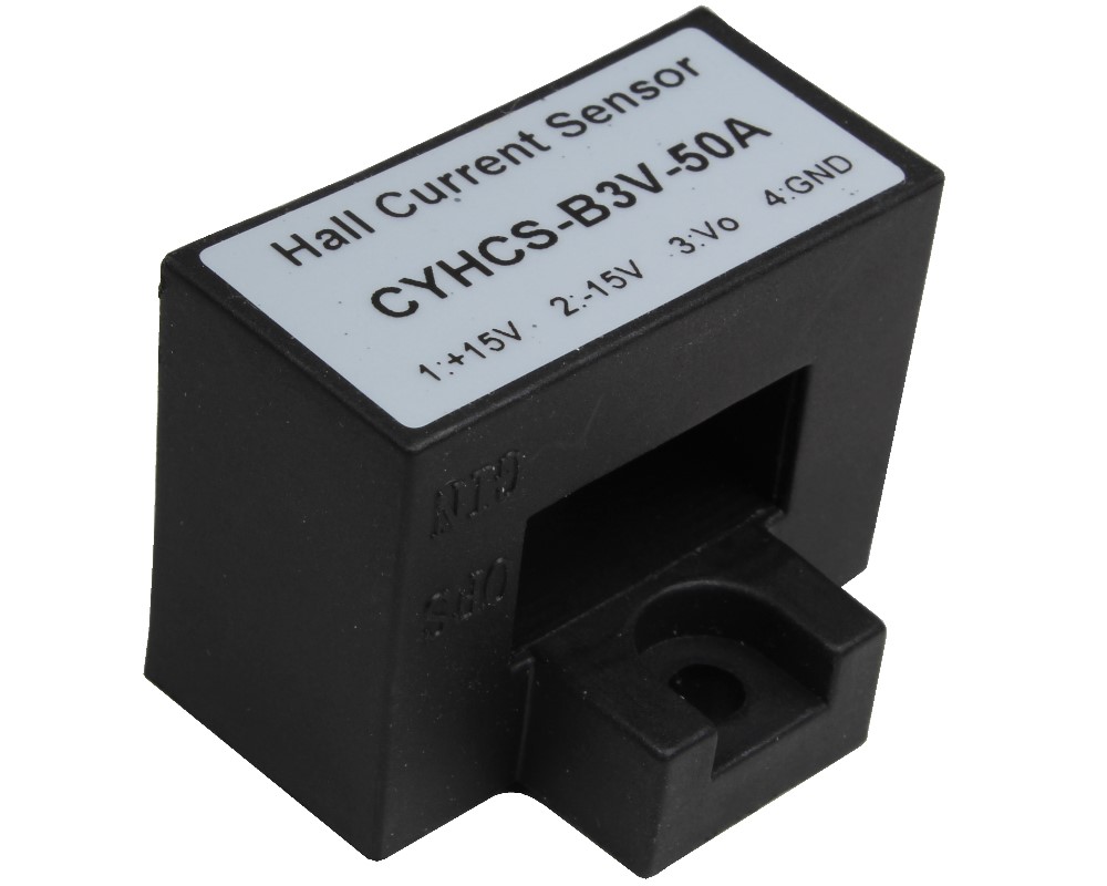 Hall-Effekt AC/DC Stromsensor mit geschlossener Kreisstruktur CYHCS-B3V, Ausgangssignal: ±4 V AC/DC, Versorgungsspannung: ±15 V DC, Fenster: 20.5 x 10.5 mm