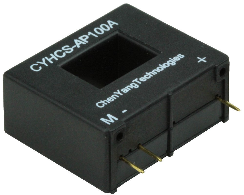 Hall-Effekt AC/DC Stromsensor mit geschlossener Kreisstruktur CYHCS-AP, Ausgangssignal: 50 mA AC/DC, Versorgungsspannung: ±12 V ~ ±15 V DC, Fenster: 15,2 x 10,2 mm