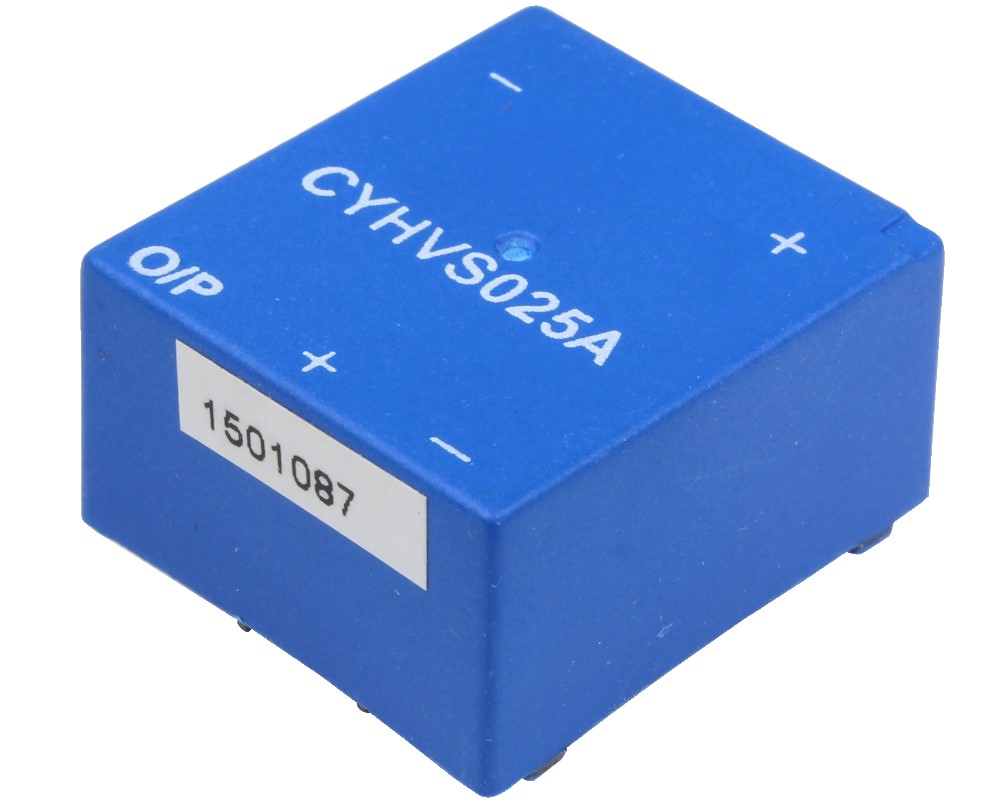 Hall Effect Voltage Sensor CYHVS025A, Output: ±25 mA, Power Supply: ±15 V DC, Measuring range: 0 ~ 500 V AC/DC